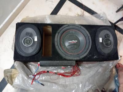 Rock Mars 4-Channel Amplifier + Shock Power 12" Subwoofer