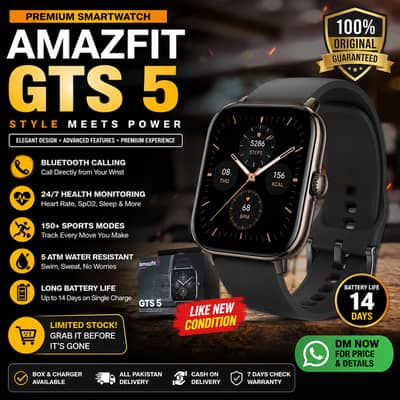 Urgent Sale | Amazfit GTS 5 | Like New Condition | Neat & Clean | Very