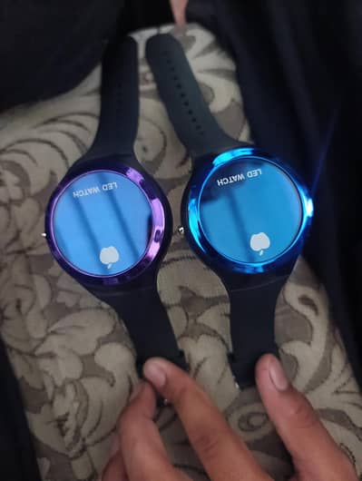 Stylish Round LED Digital Watch / Apple Logo Design - Brand New