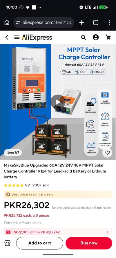 makeskyblue original mppt 60A controller