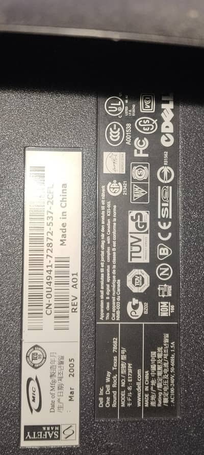 Dell 17" LCD Monitor E173FPf | Original | Excellent Condition