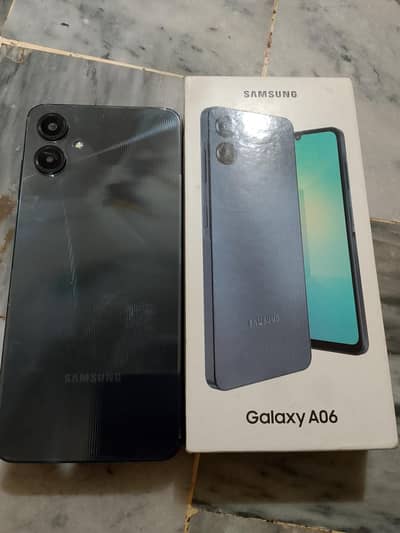 Samsung A06 4+128 like New condition box original data cable