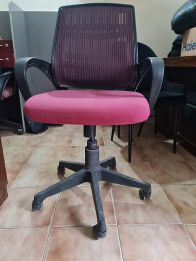 Office Revolving Chair-Mesh Black-Adjustable Height-New Condition