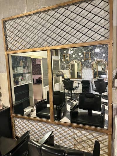 Wrought Iron Mirror Partition Frame