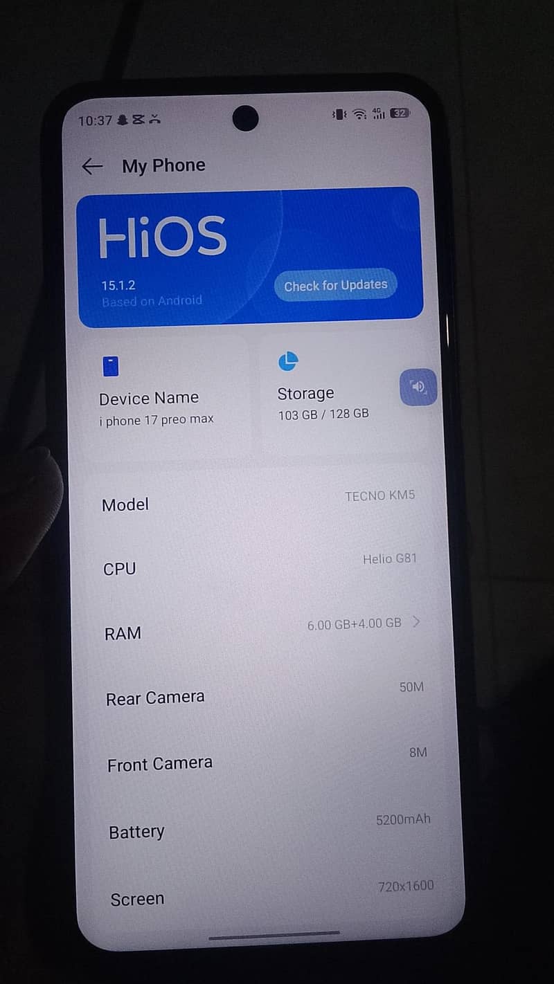 Tecno Spark40c 4