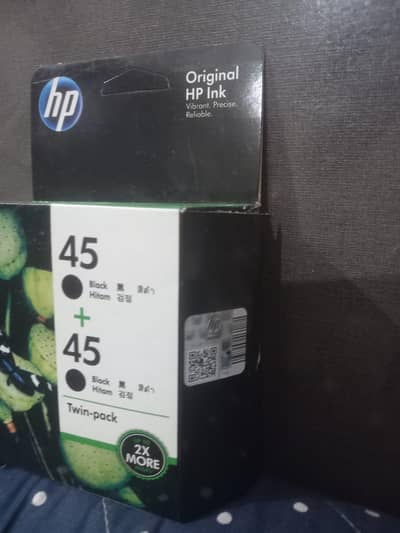 hp 45 black ink cartridge twin  pack