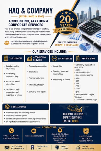 20+ Years of Excellence in Taxation and Accounting