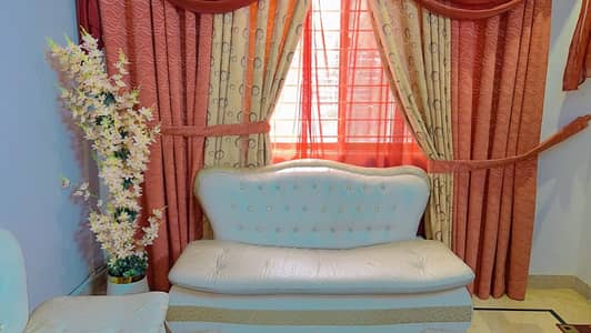 Complete 5 Seater Royal Sofa Set - 2+2 - Cream & Gold - 7/10