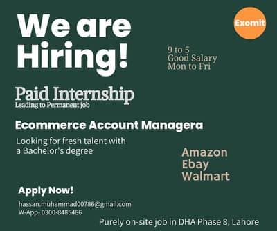 Amazon Account Manager (Paid Internship)
