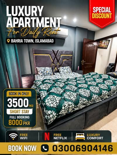 Family Apartment for Rent | Bahria Town Lahore | Netflix & WiFi Free