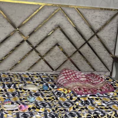 King size wooden bed