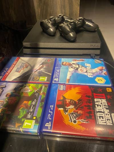 PS4 Pro 1TB Student Bundle - 2 Ori Controllers + 4 Games (New RDR2)