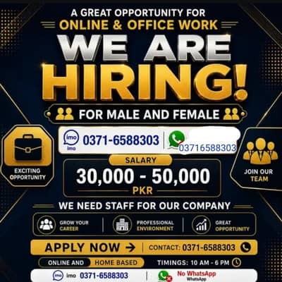 Online Jobs/ Full-Time / Part-Time jobs available / website Work