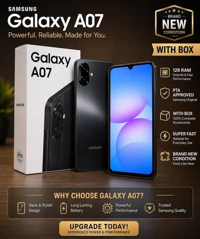 Samsung Mobile A07 5G with box