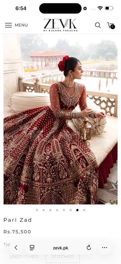 Affordable Mehroon bridal dress