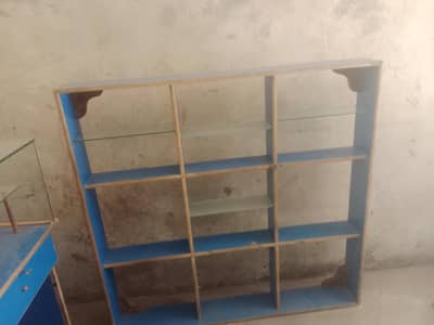 rack and counter for mobile shop