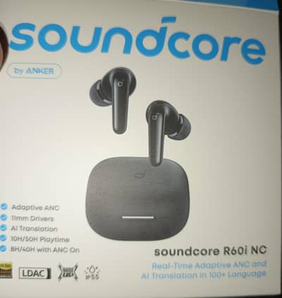 Anker Soundcore R60i NC (Adaptive ANC + 6 Mics AI + LDAC Hi-Res Audio)