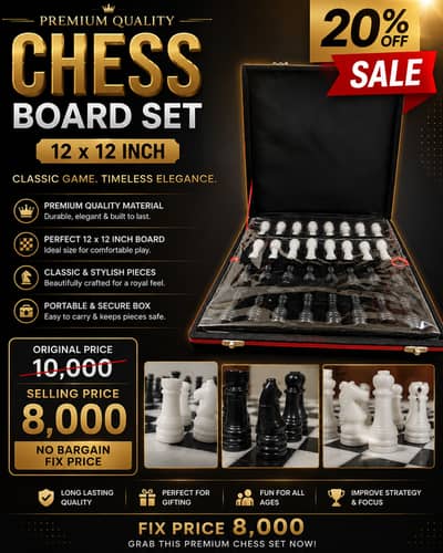 Premium marbal chess board  origenal 12×12