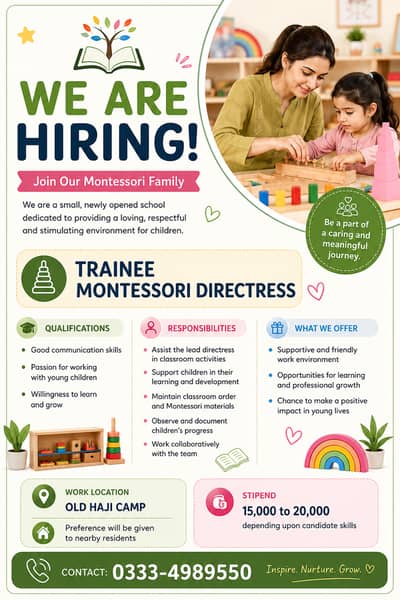 Montessori Teacher / Montessori Directress
