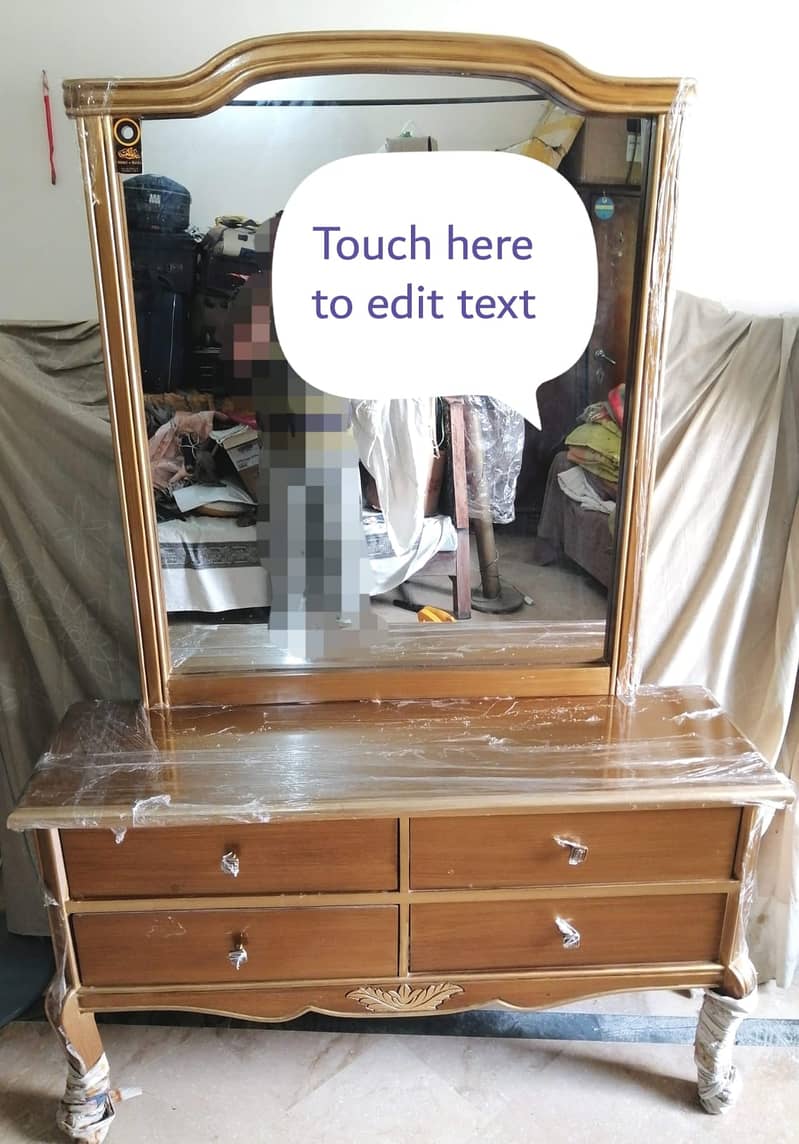 DOUBLE BED SET WITH DRESSING TABLE 11