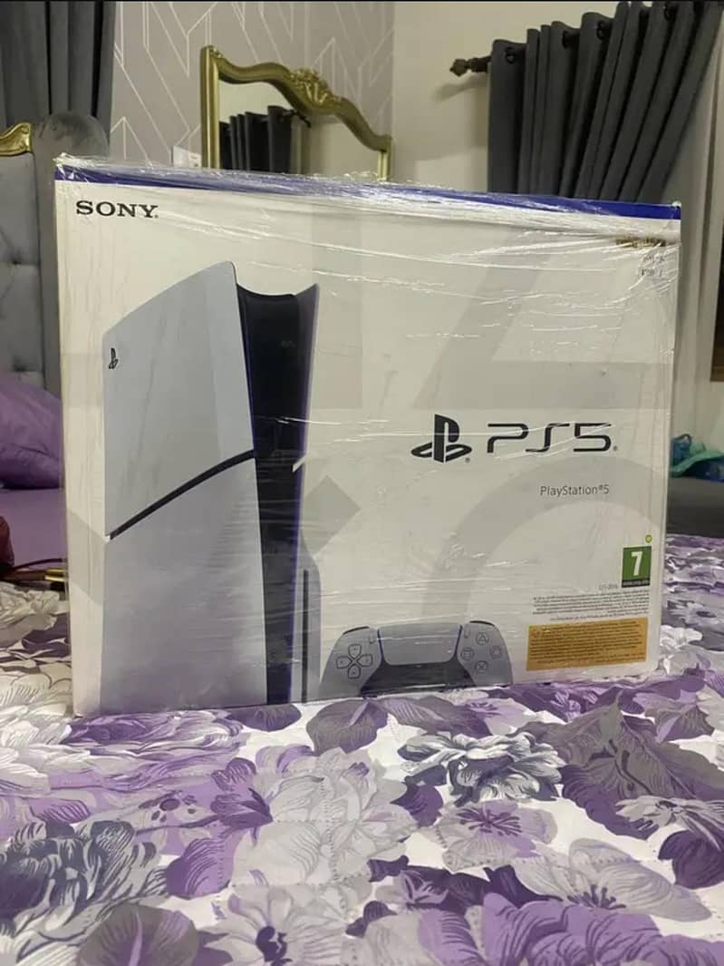 PS5 SLIM DISC EDITION WITH 2 CONTROLLER 0