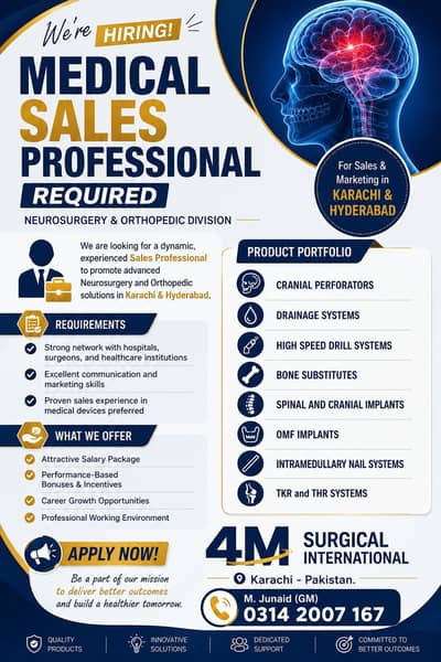 Sales and Marketing Neuro and Orthopedic Devices
