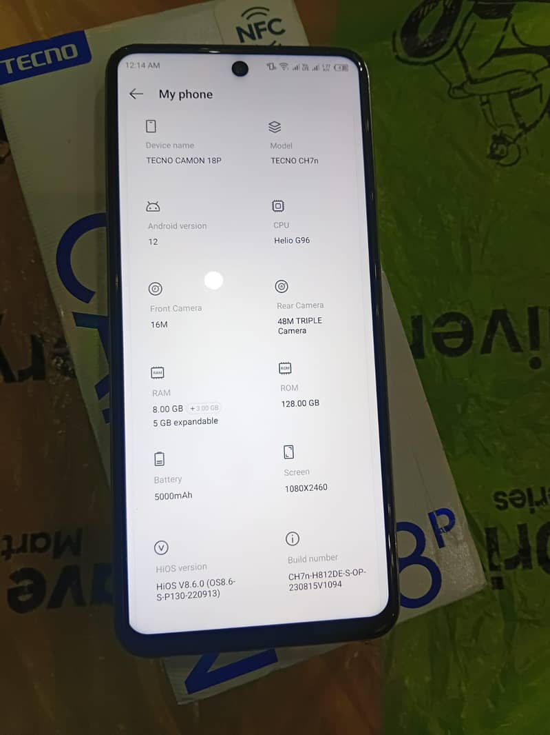 Tecno Camon 18P 6