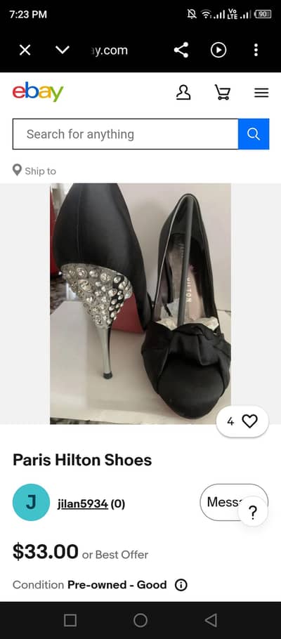 Paris Hilton satin peep-toe high heels