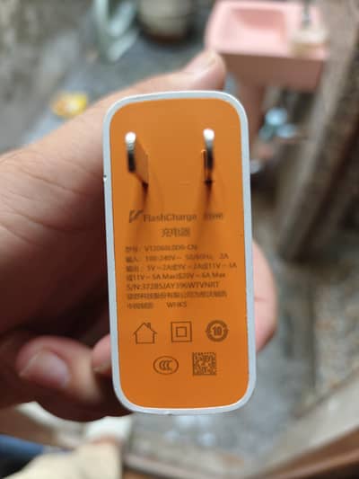 Original Vivo iQOO 120W Flash Charger + Original Cable