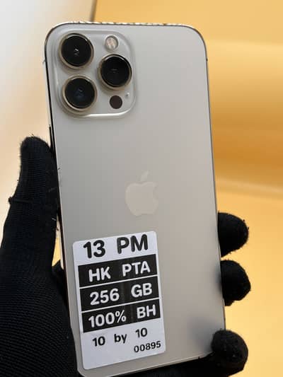 Apple iPhone 13 Pro Max Gold Clr 256 GB Hk physical dual PTA APPROVED