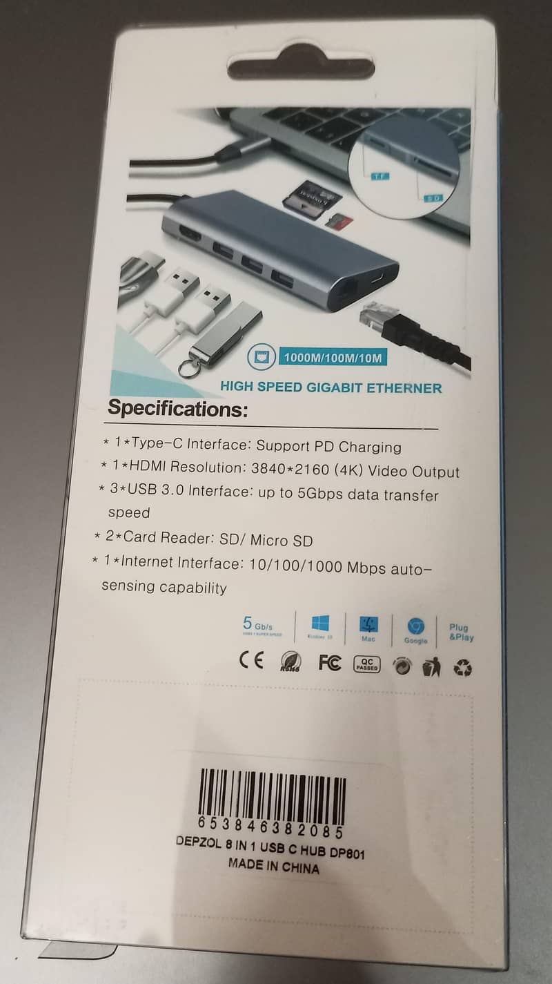 USB-C to multiport usb typec 5