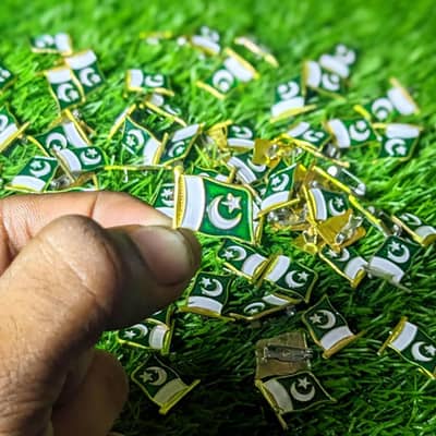 Pakistani flag metal pin 3 pcs