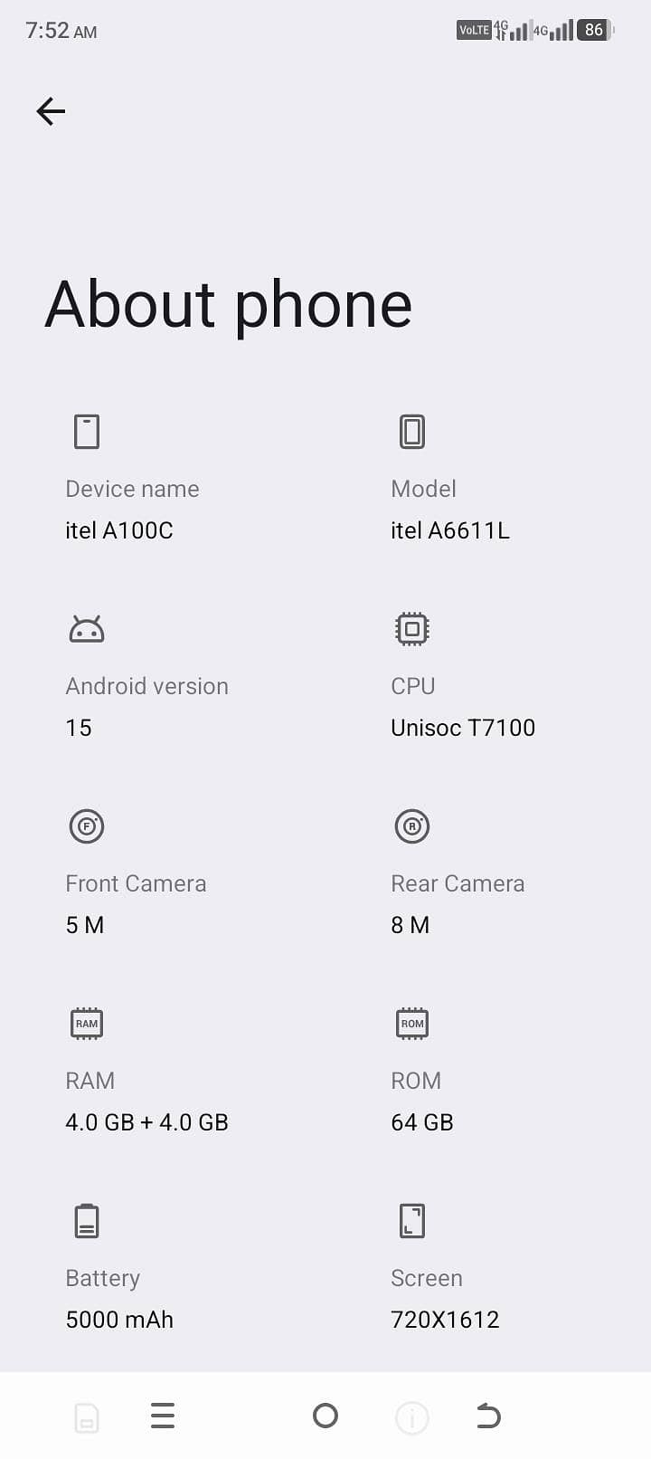 Itel A100C 3