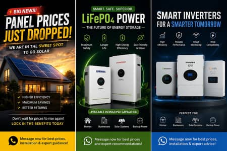 Brand New LiFePO4 Solar Lithium Battery | 12V / 24V / 48V
