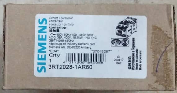 power contactor, AC-3e/AC-3, 38 A, 18.5 kW / 400 V, 3-pole, 400 V AC,