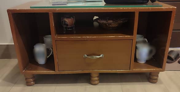Wooden tv console
