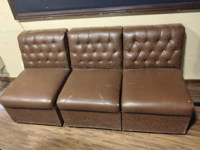 3 separate sofas