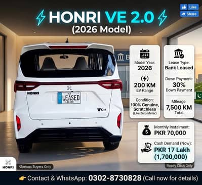 Honri Ve2 Just Like Zero Meter 7500km Bnk Leased