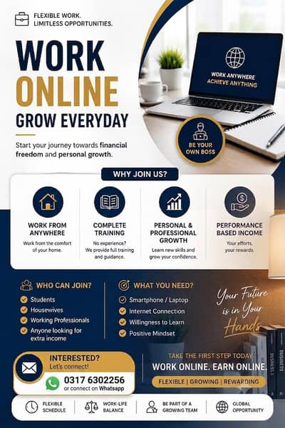 working From Home Business Opportunity | Jobs | Online Earning