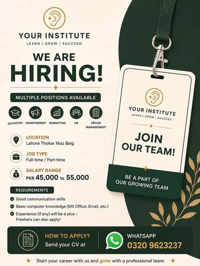 Jobs Available Best Opertunity for everyone 03209623237