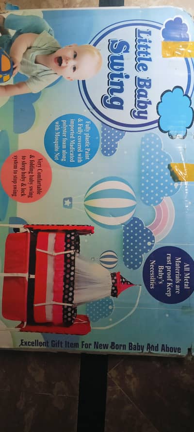Baby Swing Bed with Lock & Mosquito Net