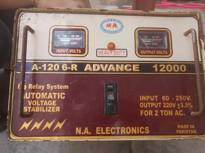 N. A ELECTRICICs 12000w Automatic Voltage stablizer- heavy duty -workin