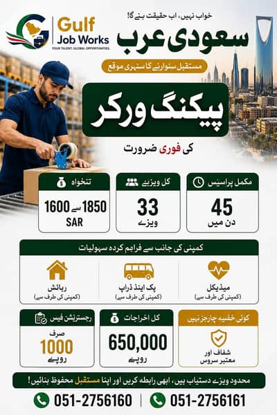 Packing Worker Jobs In Saudi Arabia