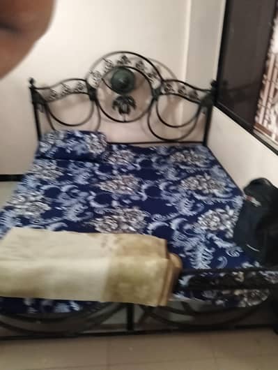 Iron. Bed 6 by 6 size without matresss