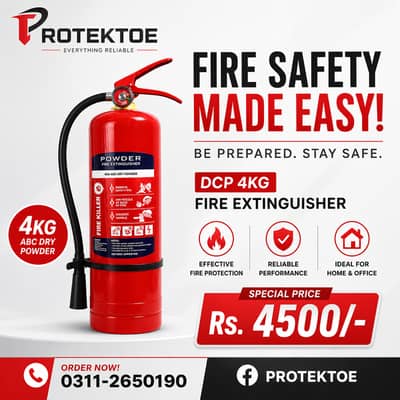 4KG DCP Fire Extinguisher | ABC Dry Chemical Powder | Fire Safety