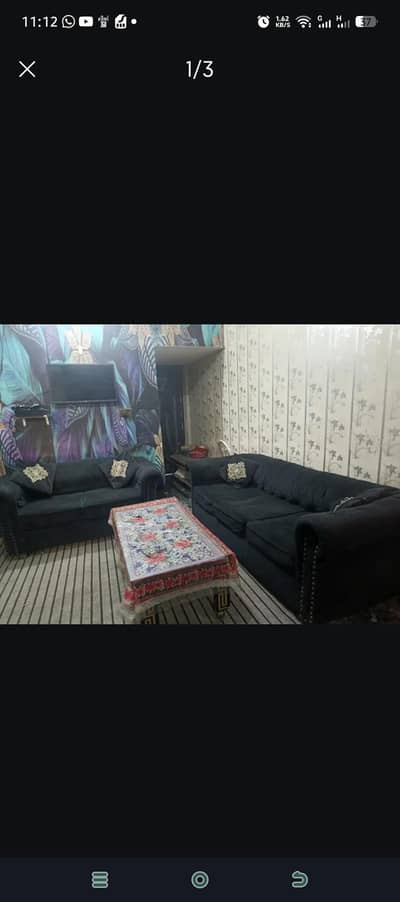 Black Sofa Set for Sale | Price Negotiable