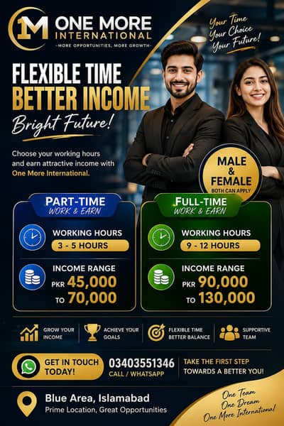 MALE AND FEMALE WORK AVAILABLE