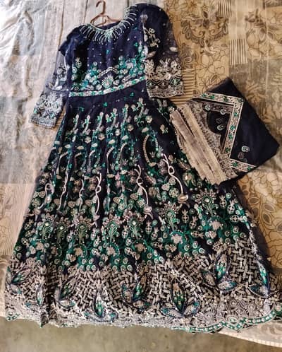 Wedding Wear Heavy Embroidered Net Maxi