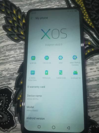 Infinix S5 Pro . . . . 6gb ram/ 128gb memory