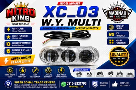 Nitro King XC-03 W. Y Multi LED Flash Light
